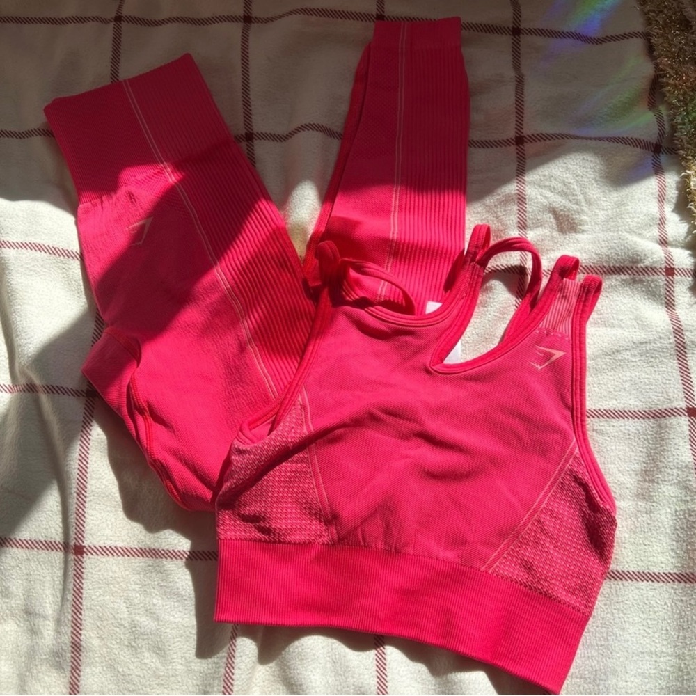 Pink Seamless / Brown Marl Gymshark sets